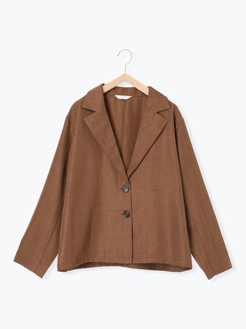 Samansa Mos2 blue「テーラードシャツジャケット」|シャツ・ブラウス|