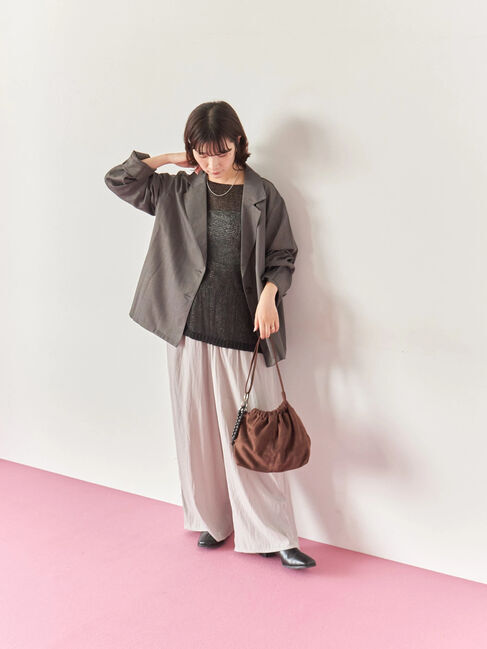 Samansa Mos2 blue「テーラードシャツジャケット」|シャツ・ブラウス|