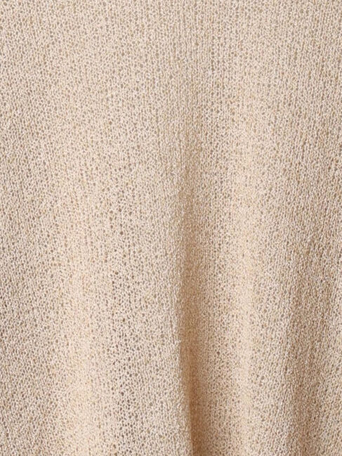 Samansa Mos2 blue「◎7分袖シアーニット」|ニット・セーター|