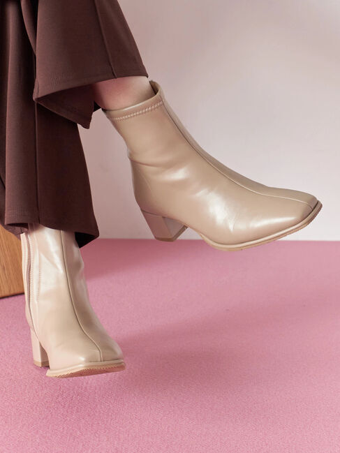 Samansa Mos2 blue「【マエストロ監修】ストレスフリーショートブーツ」|ビジネス・ドレスシューズ|