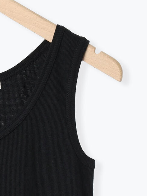 Samansa Mos2 blue「◎リブタンク」|Tシャツ・カットソー|