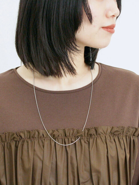 Samansa Mos2 blue「ビスチェドッキングカットソー」|Tシャツ・カットソー|