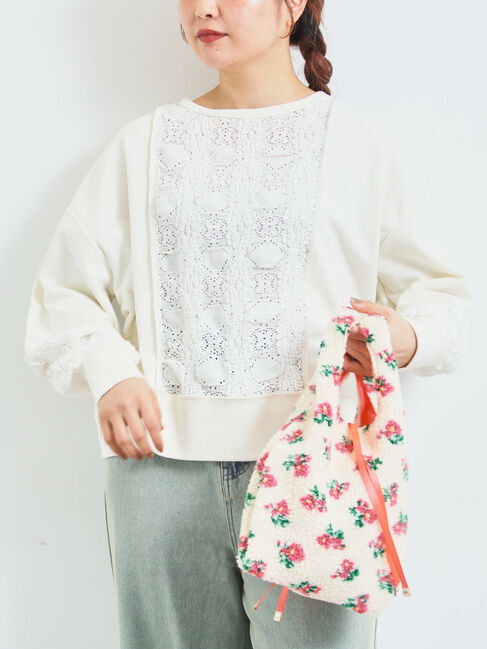 SM2「レース切替裏毛プルオーバー」|Tシャツ・カットソー|