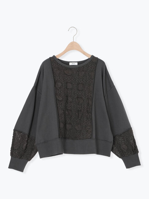 SM2「レース切替裏毛プルオーバー」|Tシャツ・カットソー|