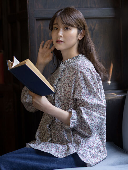 Samansa Mos2「【ゆべし&times;Samansa Mos2】フリルブラウス」|シャツ・ブラウス|