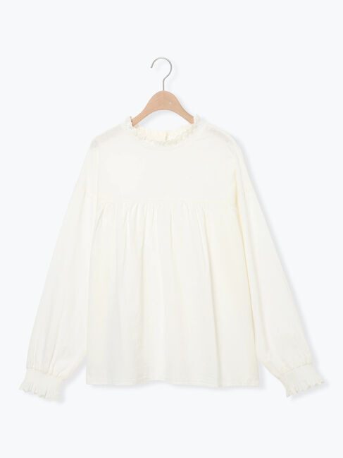 Samansa Mos2「レースシャーリング2WAYブラウス」|シャツ・ブラウス|