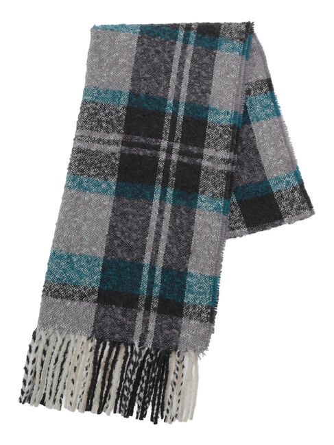 Samansa Mos2 blue「ブークレチェックマフラー」|その他|