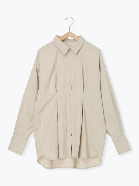 Samansa Mos2 blue「◎マットサテンタックシャツ」|シャツ・ブラウス|