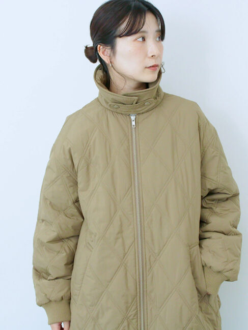 Samansa Mos2 blue「バルーンキルトジャケット」|その他|