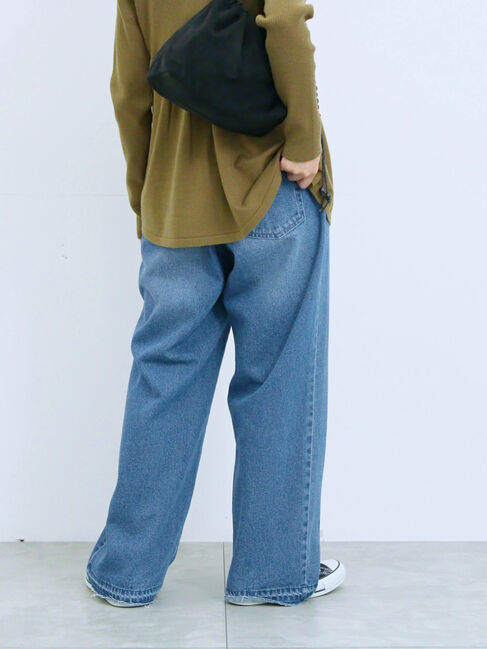 Samansa Mos2 blue「ストレートデニムパンツ」|その他|