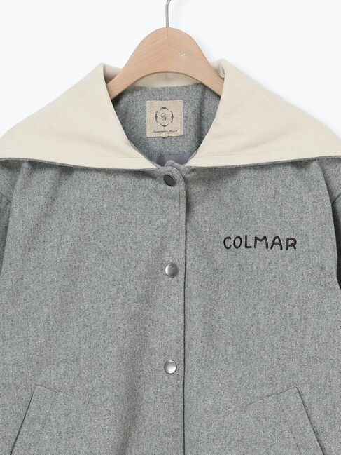 Samansa Mos2「ウール混セーラーカラー2WAY刺繍スタジャン」|ブルゾン・スタジャン|