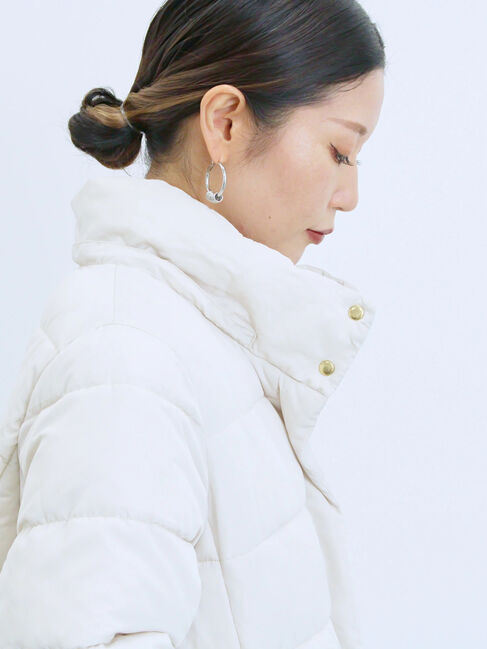 Samansa Mos2 blue「スタイルアップパデットコート」|その他|