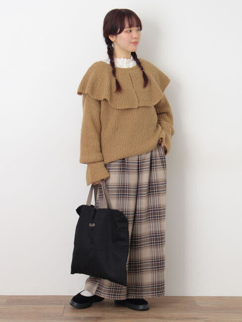 Samansa Mos2「【M/Lサイズ】チェック柄ワイドパンツ」|その他|