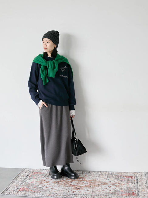 Samansa Mos2 blue「【帯電防止】袖口レースプルオーバー」|Tシャツ・カットソー|