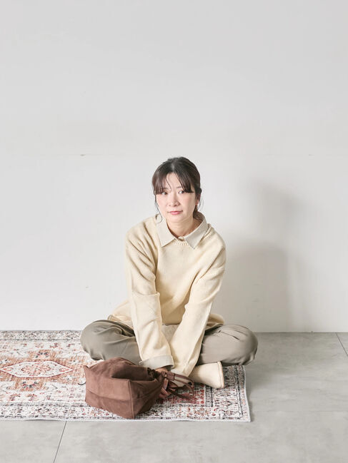 Samansa Mos2 blue「裏起毛ストレッチパンツ」|その他|