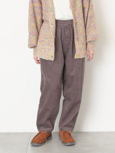 Samansa Mos2「【M/Lサイズ】コーディロイテーパードパンツ」|その他|モカ