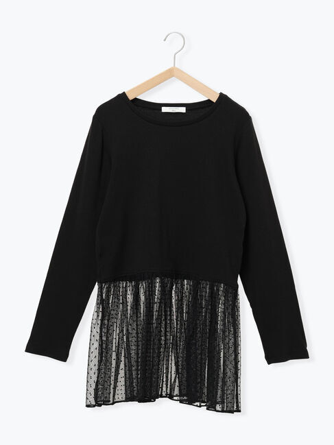 Samansa Mos2 blue「ペプラムプルオーバー」|Tシャツ・カットソー|