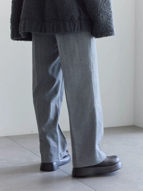 Samansa Mos2 blue「ヘリンボーンストレートパンツ」|その他|