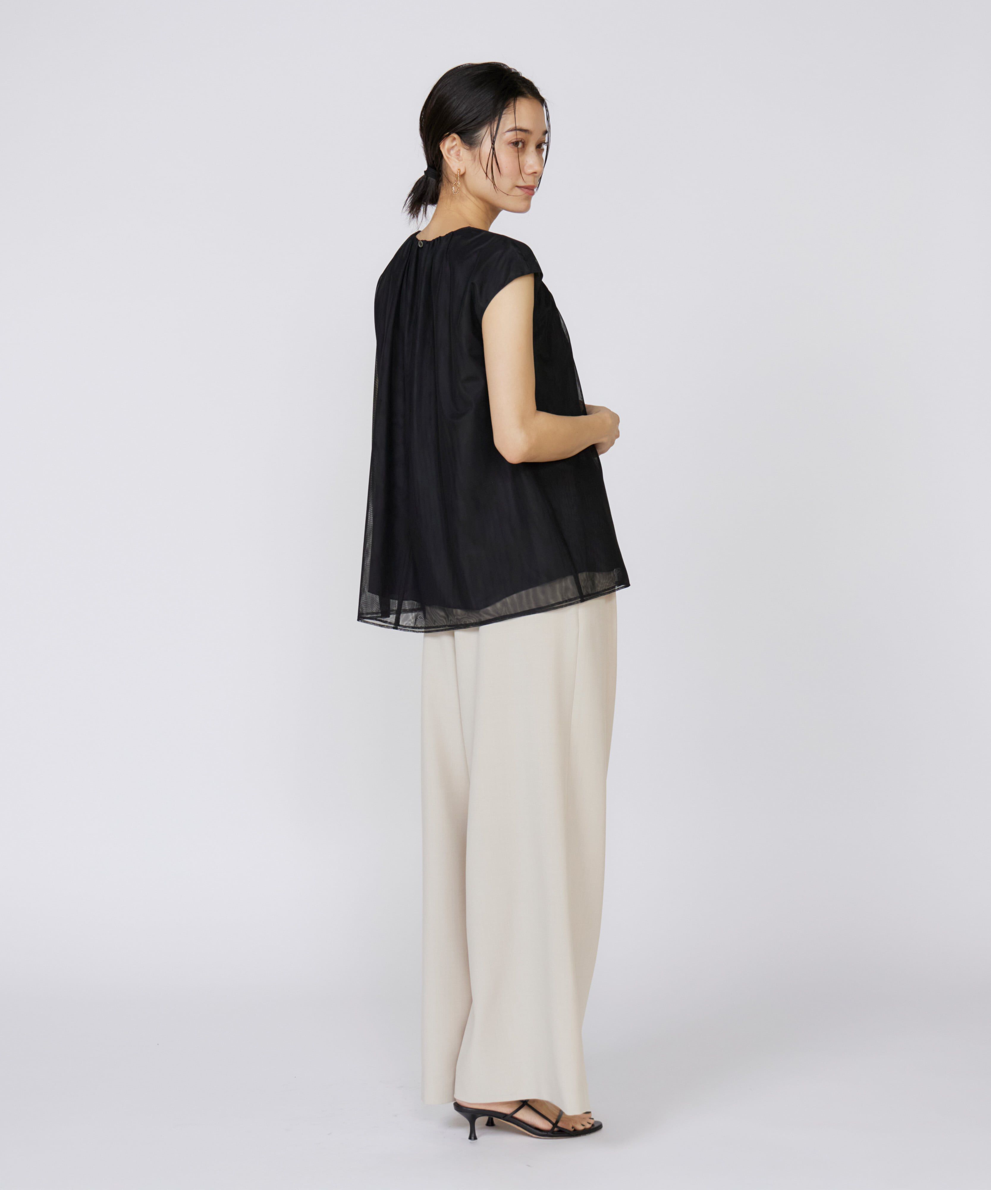 INED「チュールブラウス」|シャツ・ブラウス|