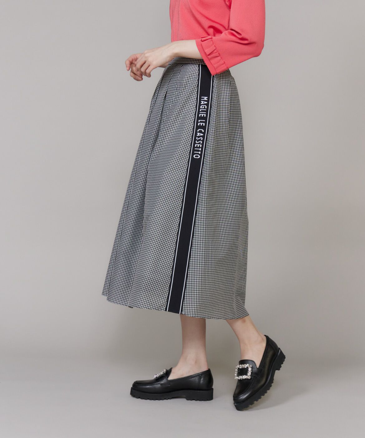 Maglie le cassetto「《大きいサイズ》ロゴテープタックスカート《M Maglie le cassetto》」|スカート|