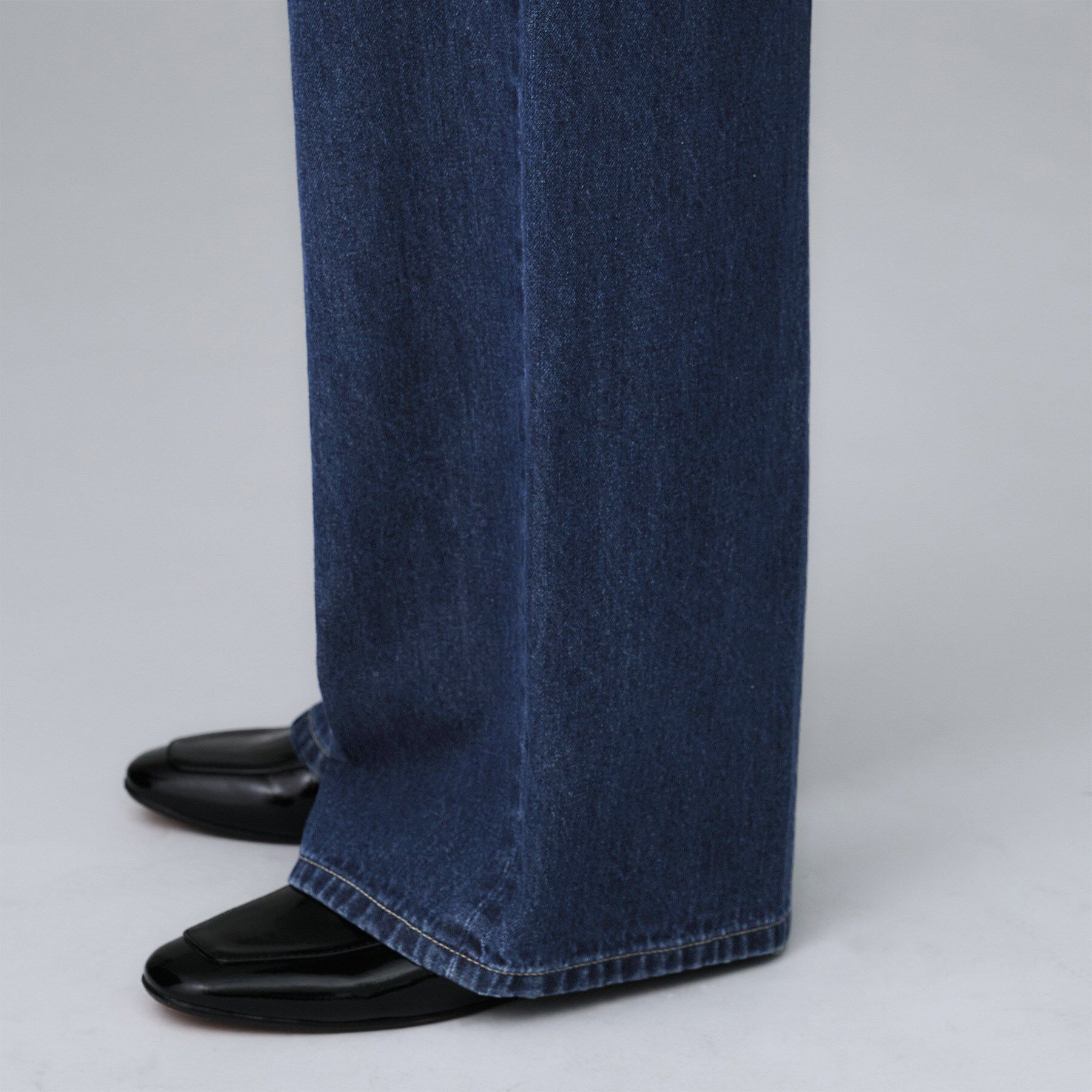 UNTITLED「【グレー/ブルー/ジーンズ】ソフトワイドデニムパンツ」|デニム|