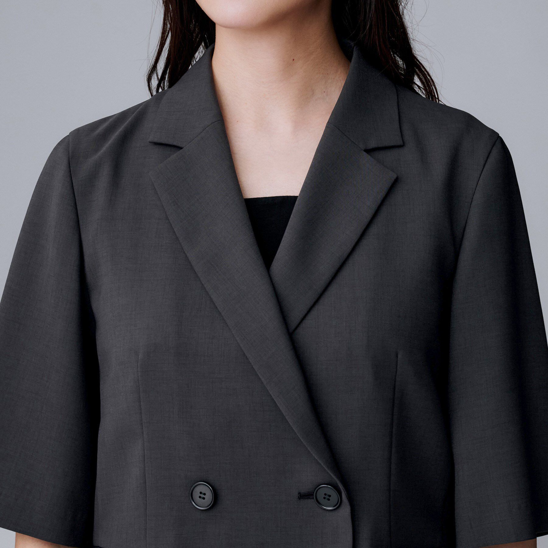 UNTITLED「【UVカット/接触冷感/洗える/テーラード】ライトウェイト ハーフスリーブジャケット」|テーラードジャケット|