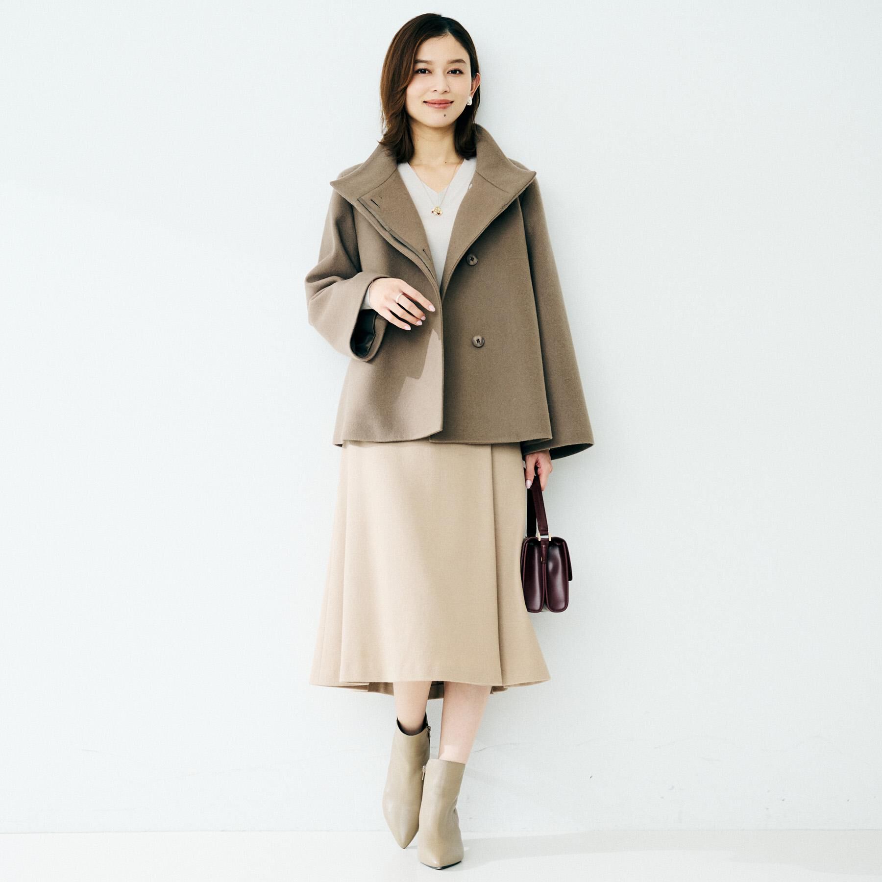 UNTITLED「【洗える/ウール100%】Vネックウールニット」|ニット・セーター|