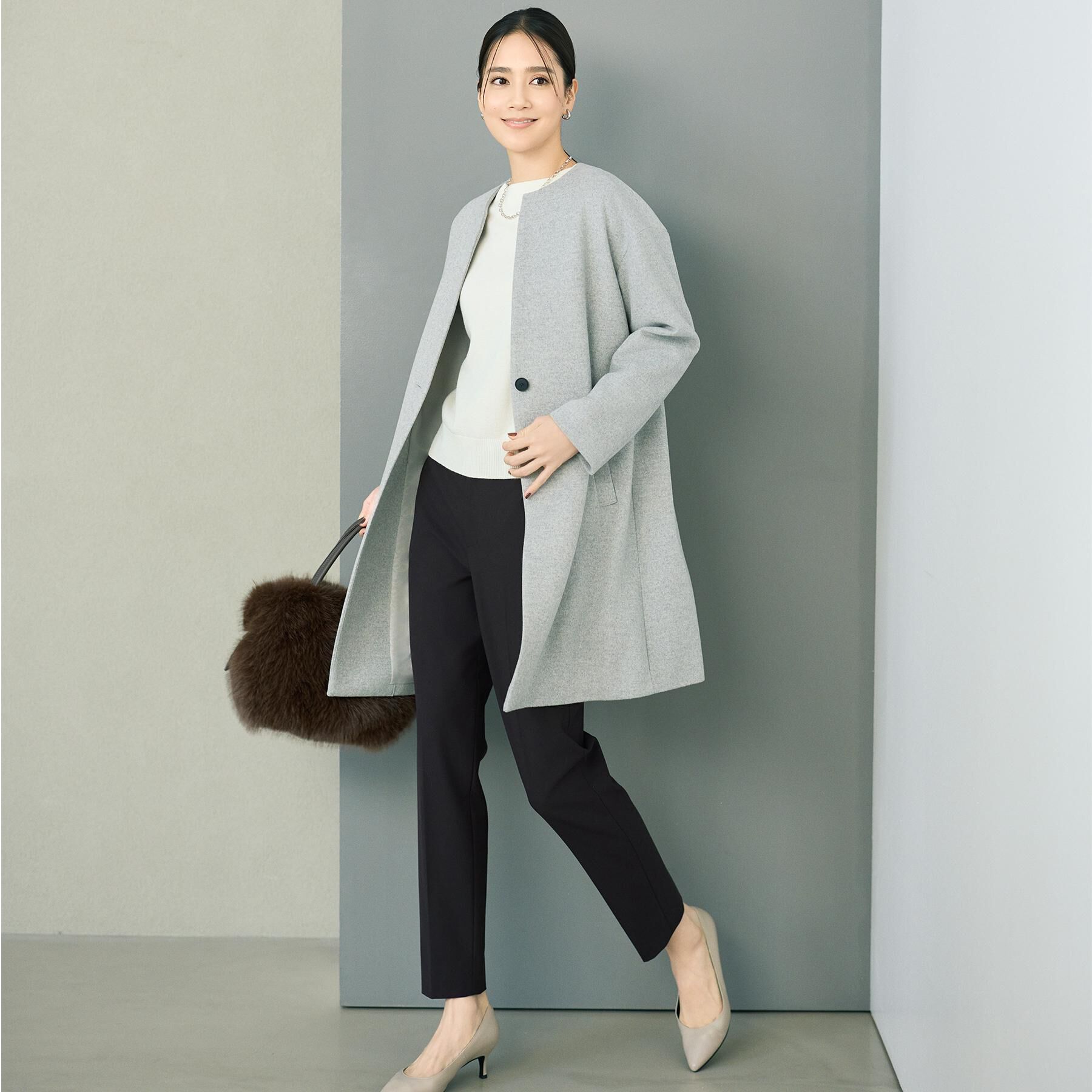 UNTITLED「【洗える】モックネックミラノリブニット」|ニット・セーター|