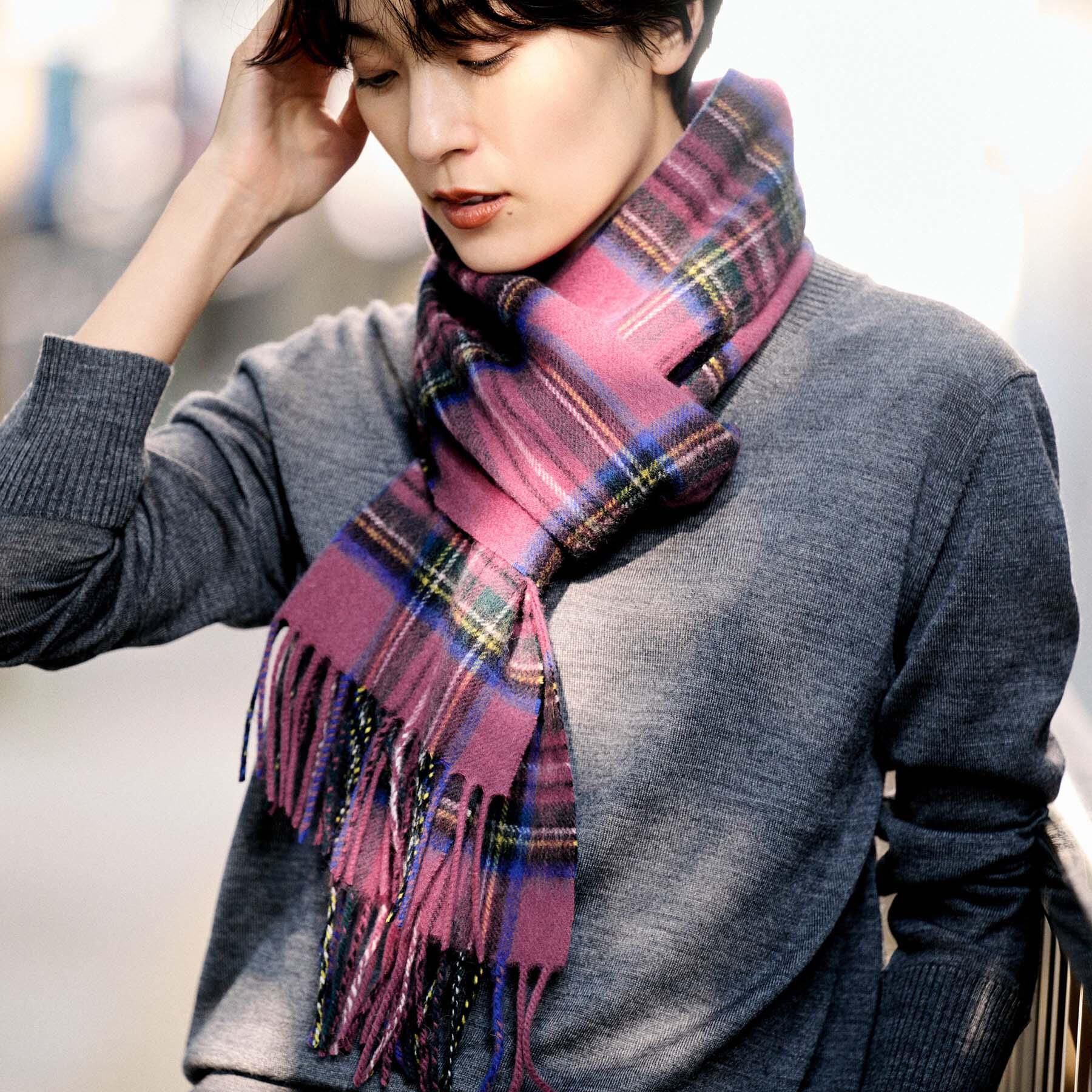 UNTITLED「【名品／定番人気】ウールチェックマフラー」|ストール|