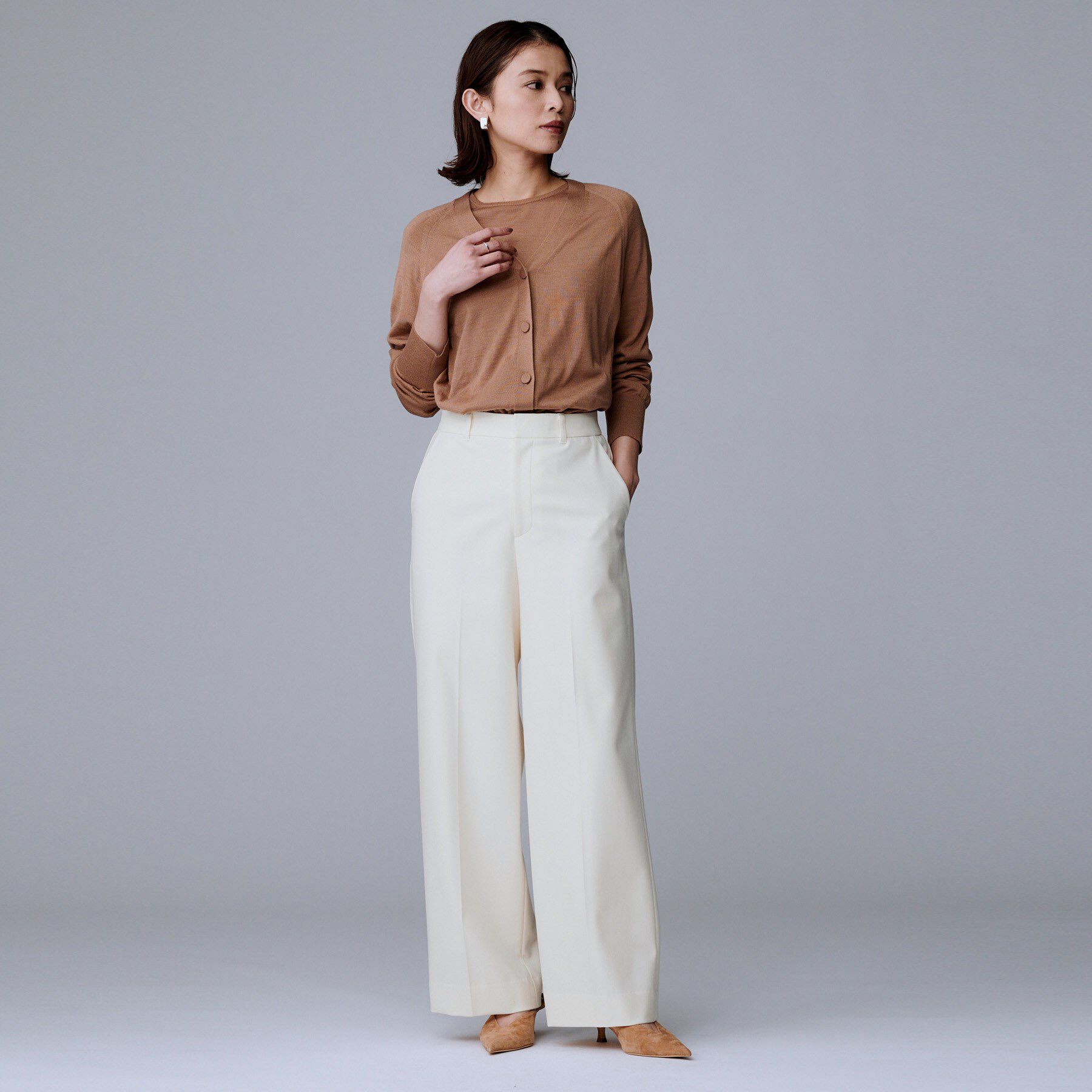 UNTITLED「【あったか素材/ストレッチ性】裏起毛ワイドパンツ」|その他|