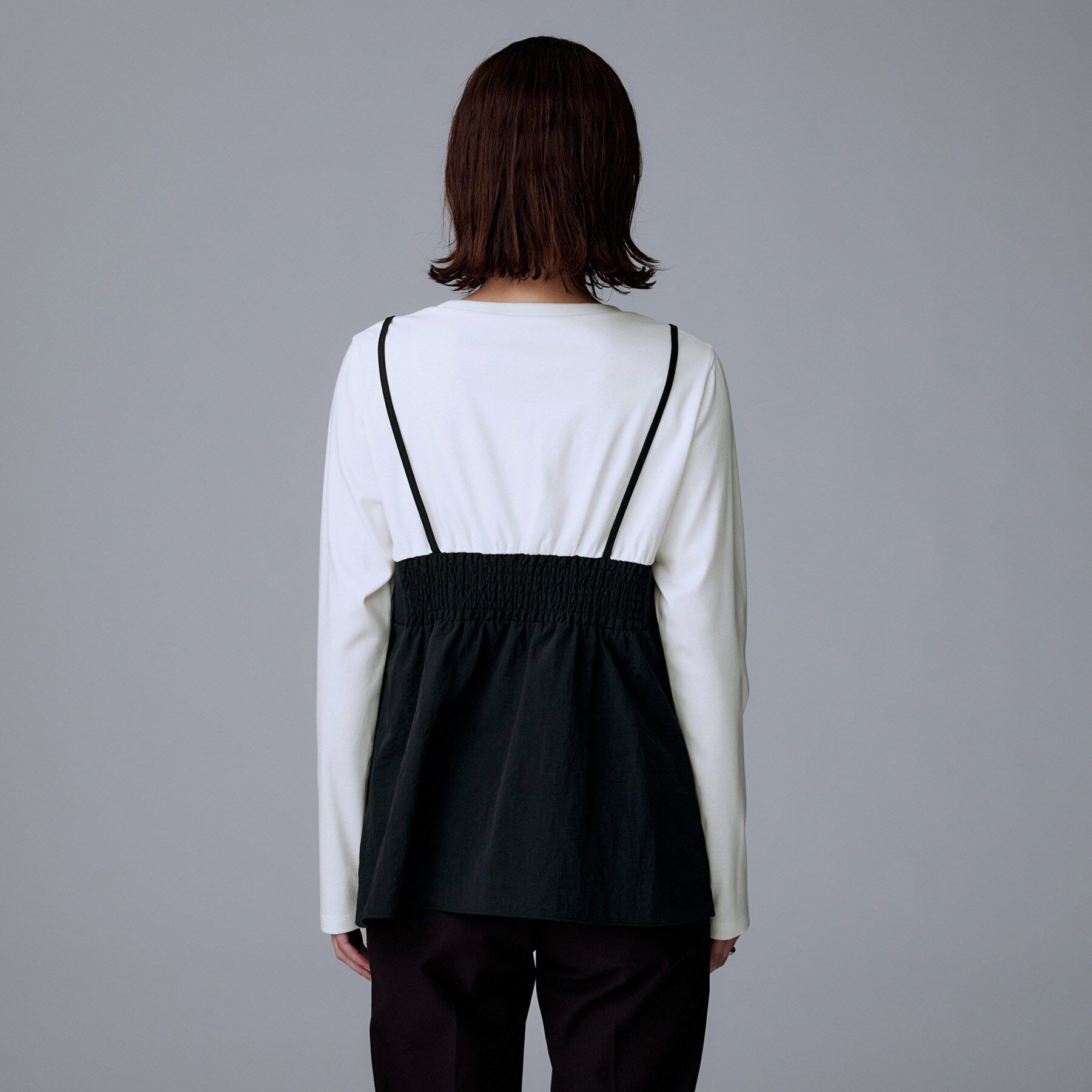 UNTITLED「【洗える/ゆったりシルエット】ビスチェドッキング　プルオーバー」|Tシャツ・カットソー|