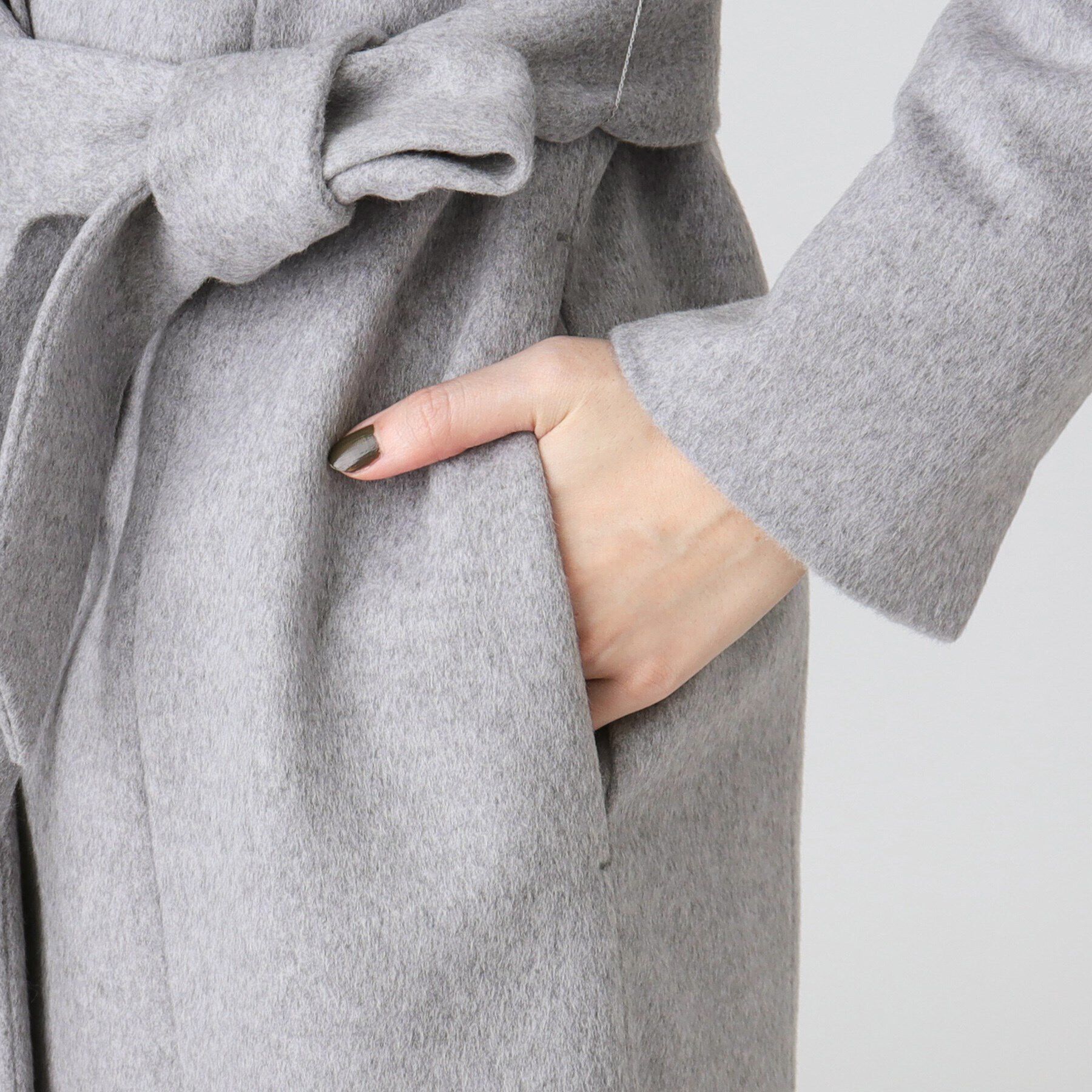 COUP DE CHANCE「【日本製／ブルーフォックスファー／カシミヤ混】ファー付ウールコート」|チェスターコート|