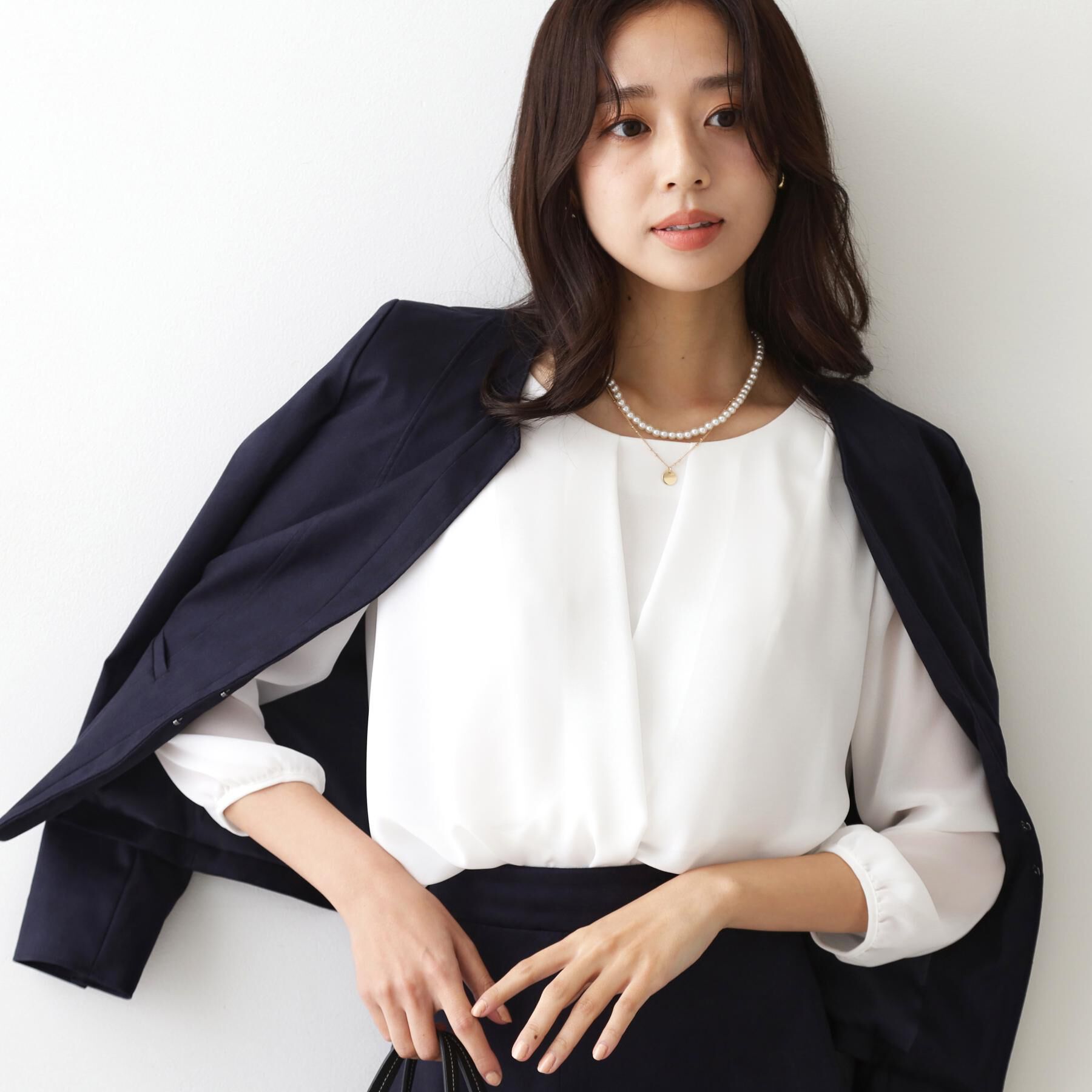 COUP DE CHANCE「【洗える／日本製／通勤】カシュクール風ブラウス」|シャツ・ブラウス|