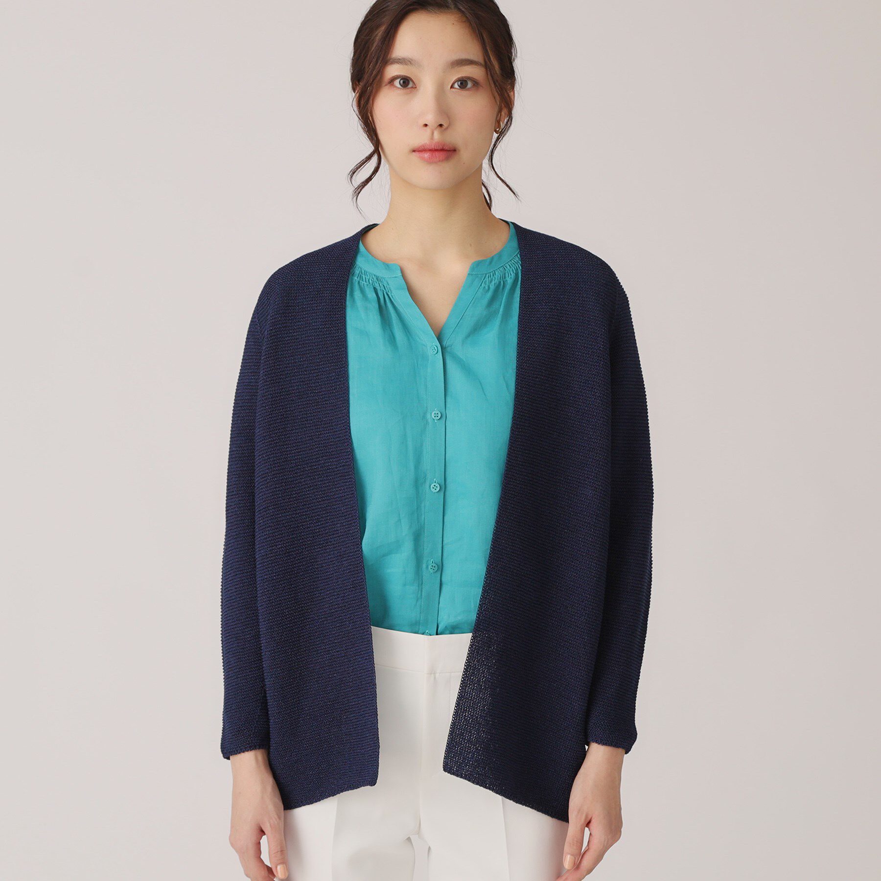 COUP DE CHANCE「【洗える／日本製／ヒップ丈】着流しカーディガン」|カーディガン|