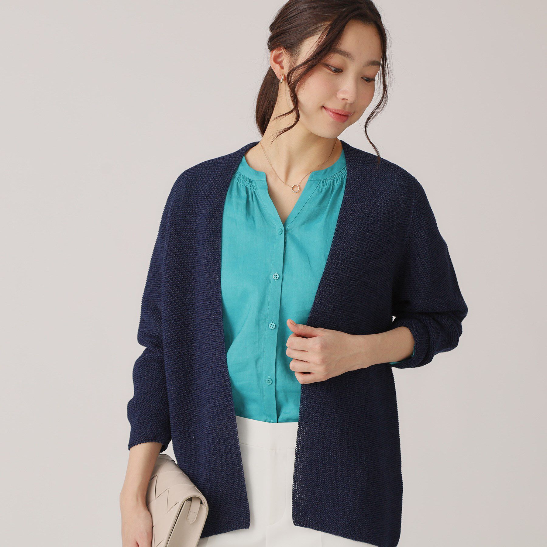 COUP DE CHANCE「【洗える／日本製／ヒップ丈】着流しカーディガン」|カーディガン|