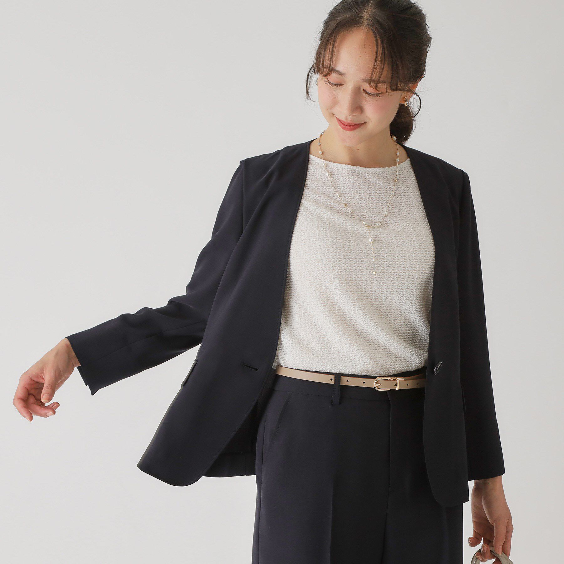 COUP DE CHANCE「【手洗い可／通勤】ノーカラージャケット」|ノーカラージャケット|