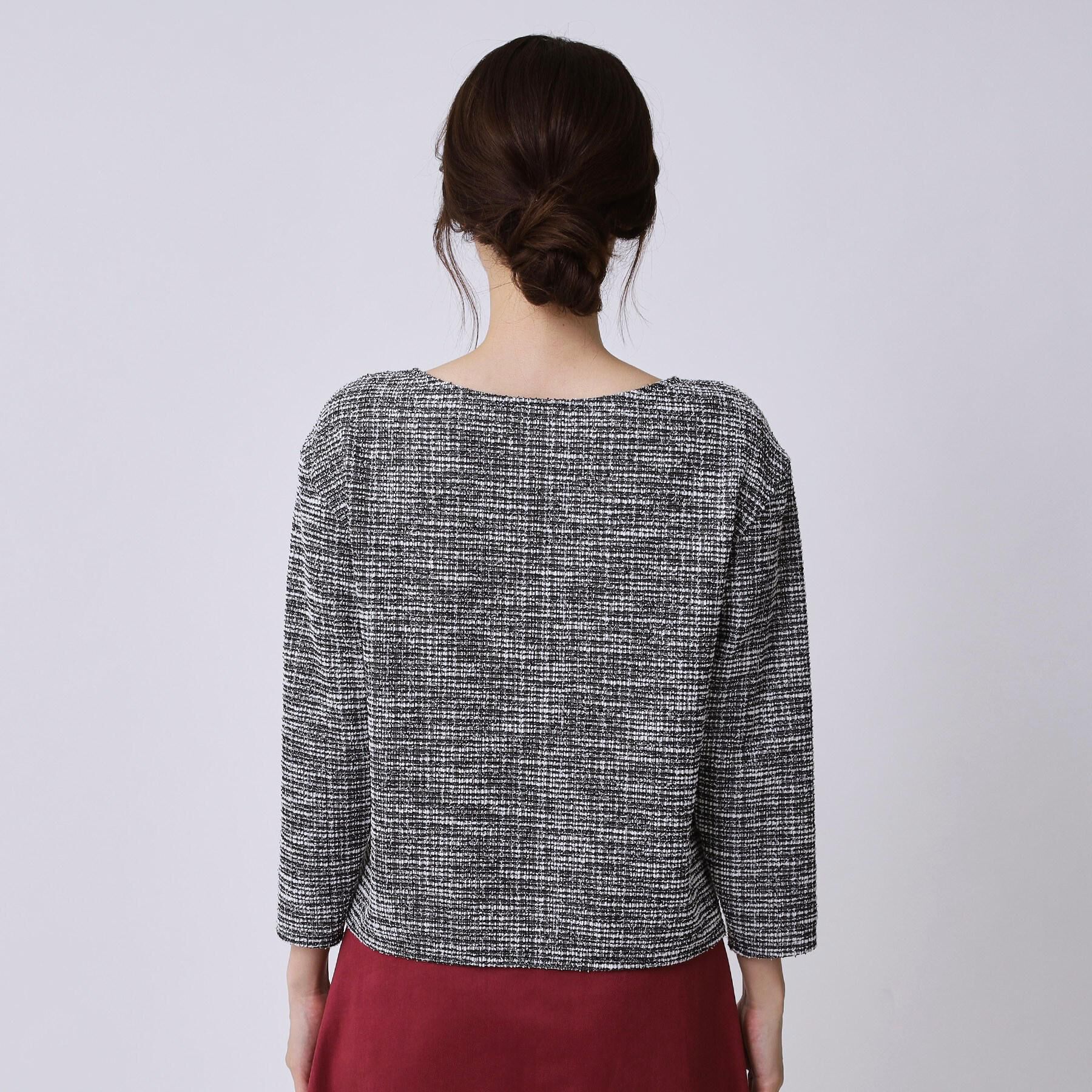 COUP DE CHANCE「【手洗い可／日本製／ジャージ素材／セットアップ可】ラメ意匠素材トップス」|Tシャツ・カットソー|