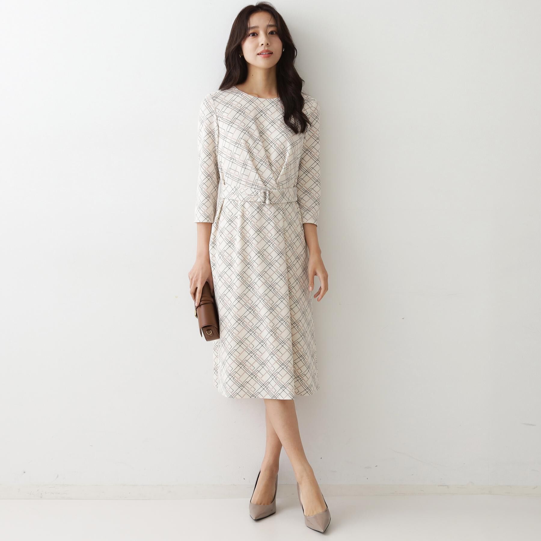 COUP DE CHANCE「【手洗い可／日本製】ジャージ素材のプリント柄ワンピース」|ワンピース|