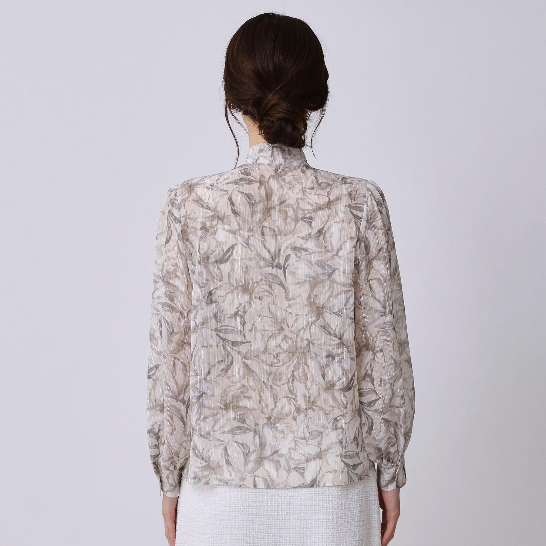 COUP DE CHANCE「【手洗い可／日本製】花柄ボウタイブラウス」|シャツ・ブラウス|