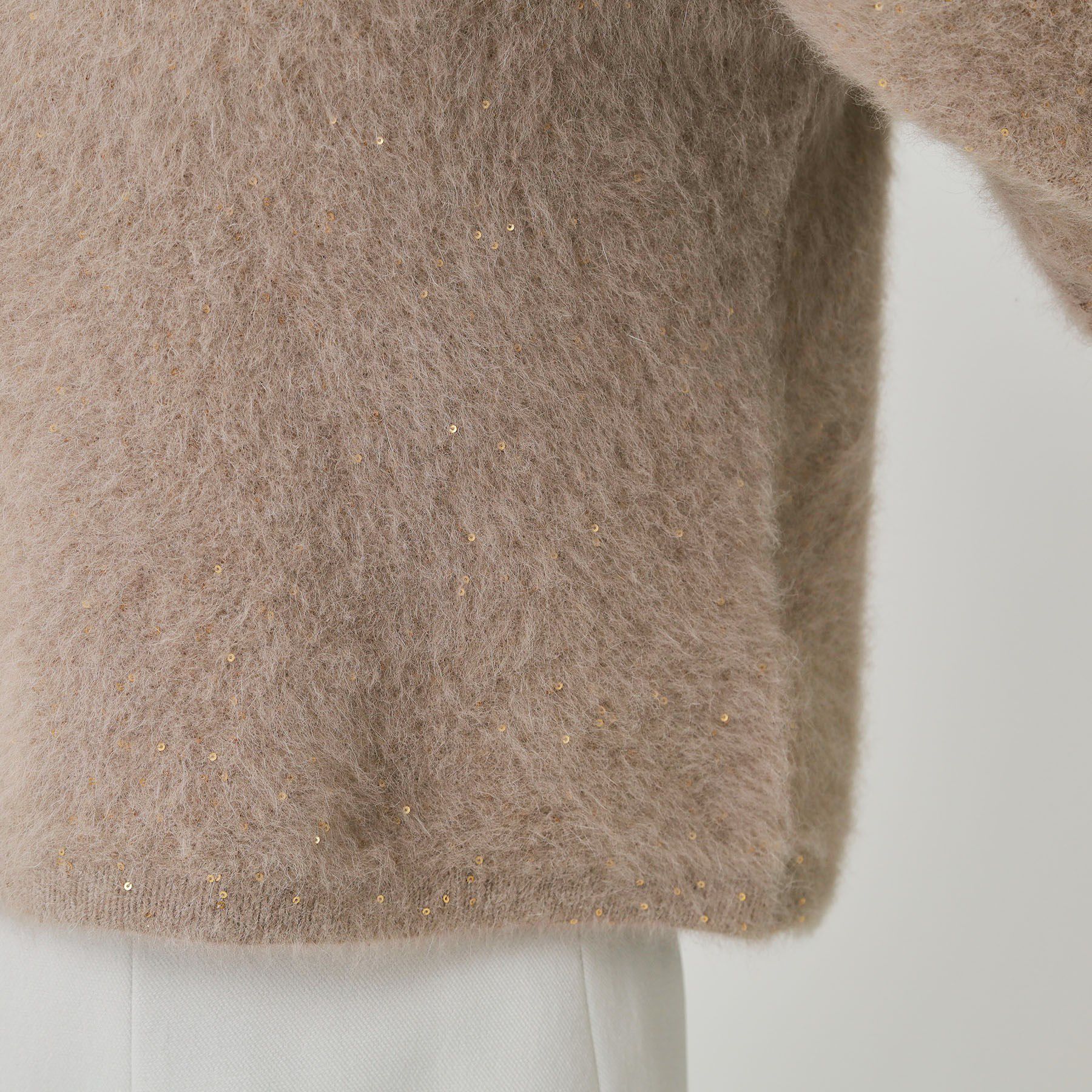 COUP DE CHANCE「【フォックス混／軽い着心地】ショート丈ニットトップス」|ニット・セーター|