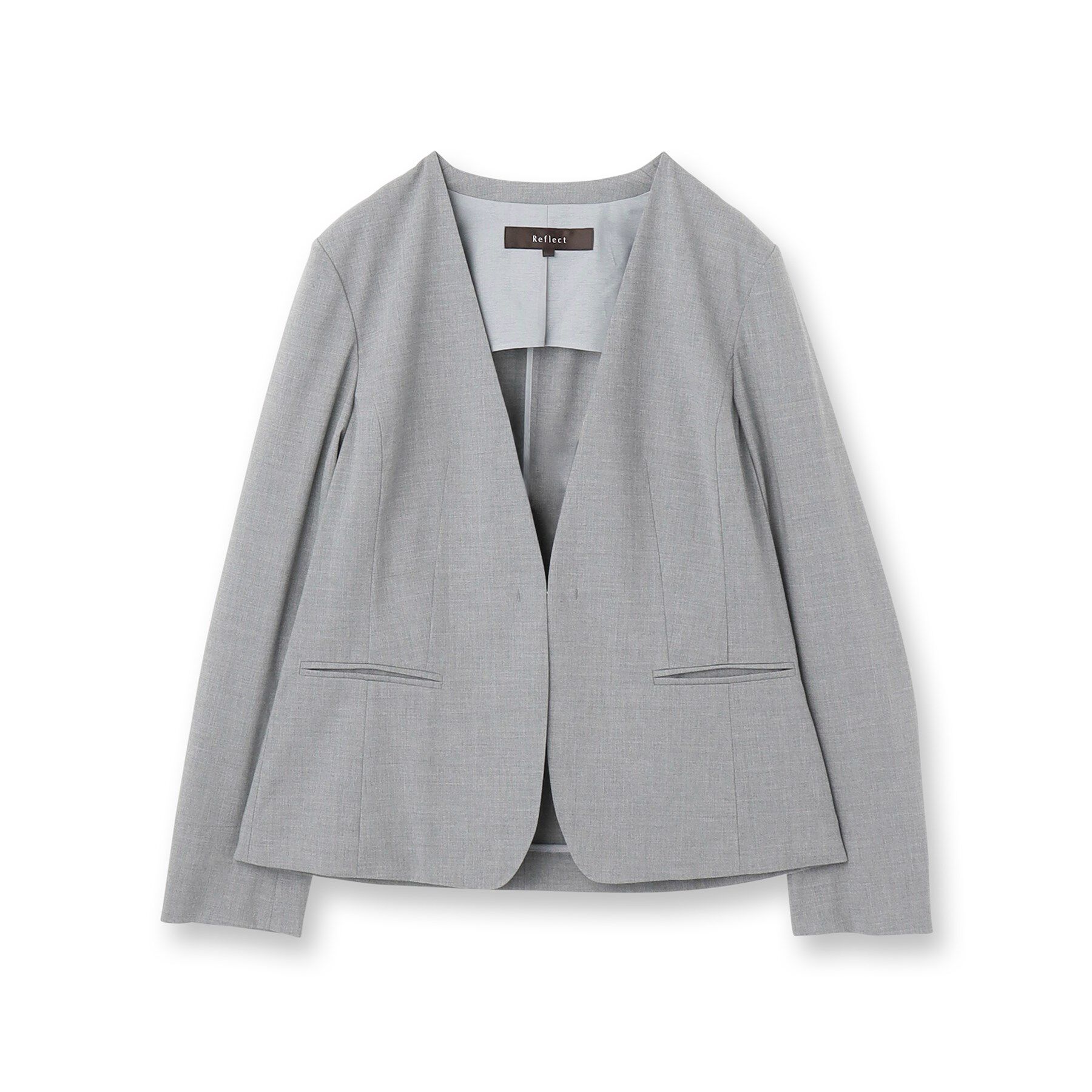 Reflect「【洗える／セットアップ可】ノーカラージャケット」|ノーカラージャケット|