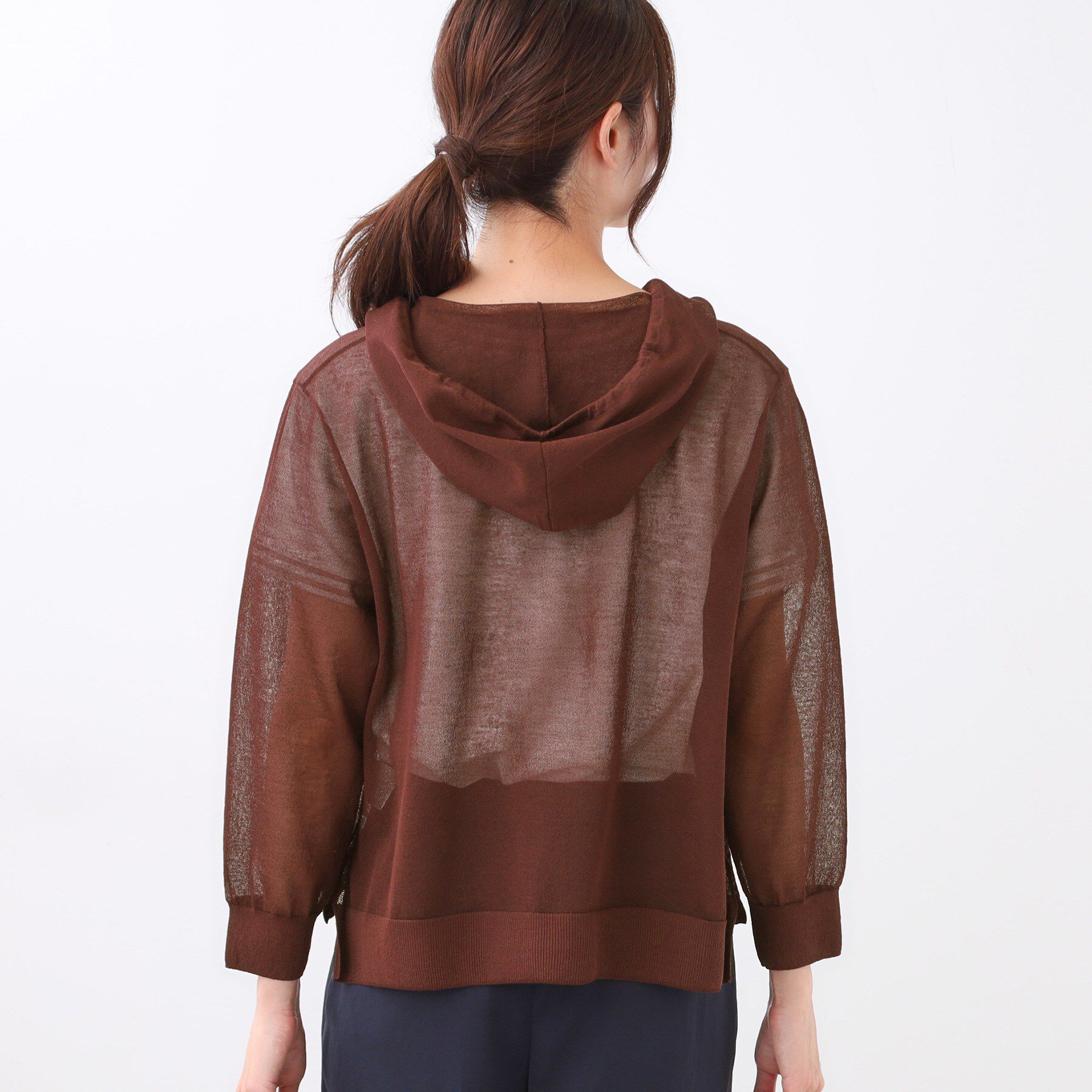 Reflect「【寒暖差対策に◎／手洗い可／旅行や通勤に】フード付きシアーカーディガン」|カーディガン|