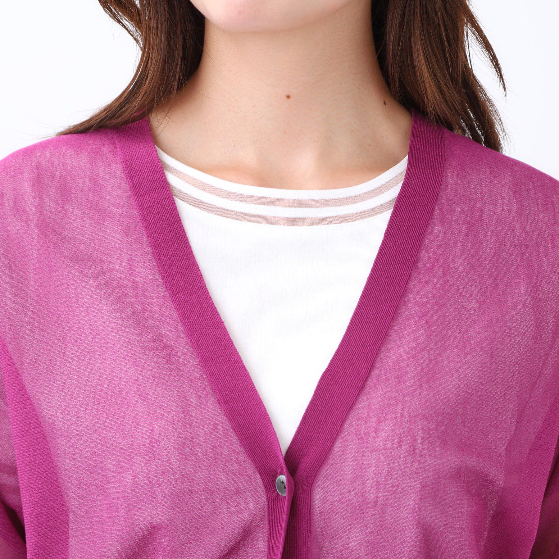 Reflect「【手洗い可】ボレロ風シアーカーディガン」|カーディガン|