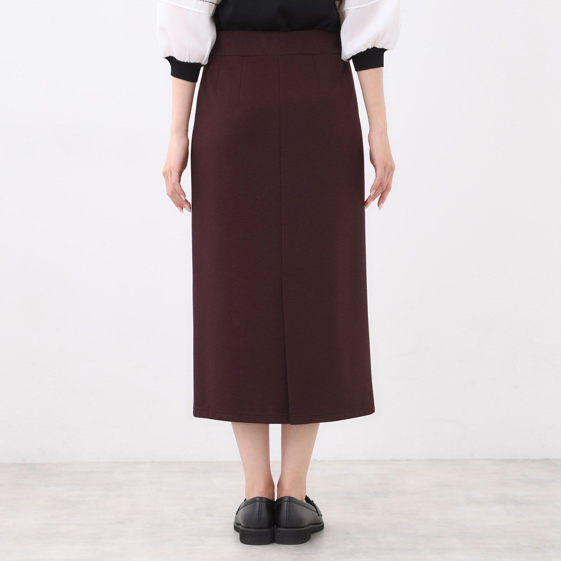 Reflect「【すっきり見え／ウエスト総ゴム】ジャージナロースカート」|スカート|