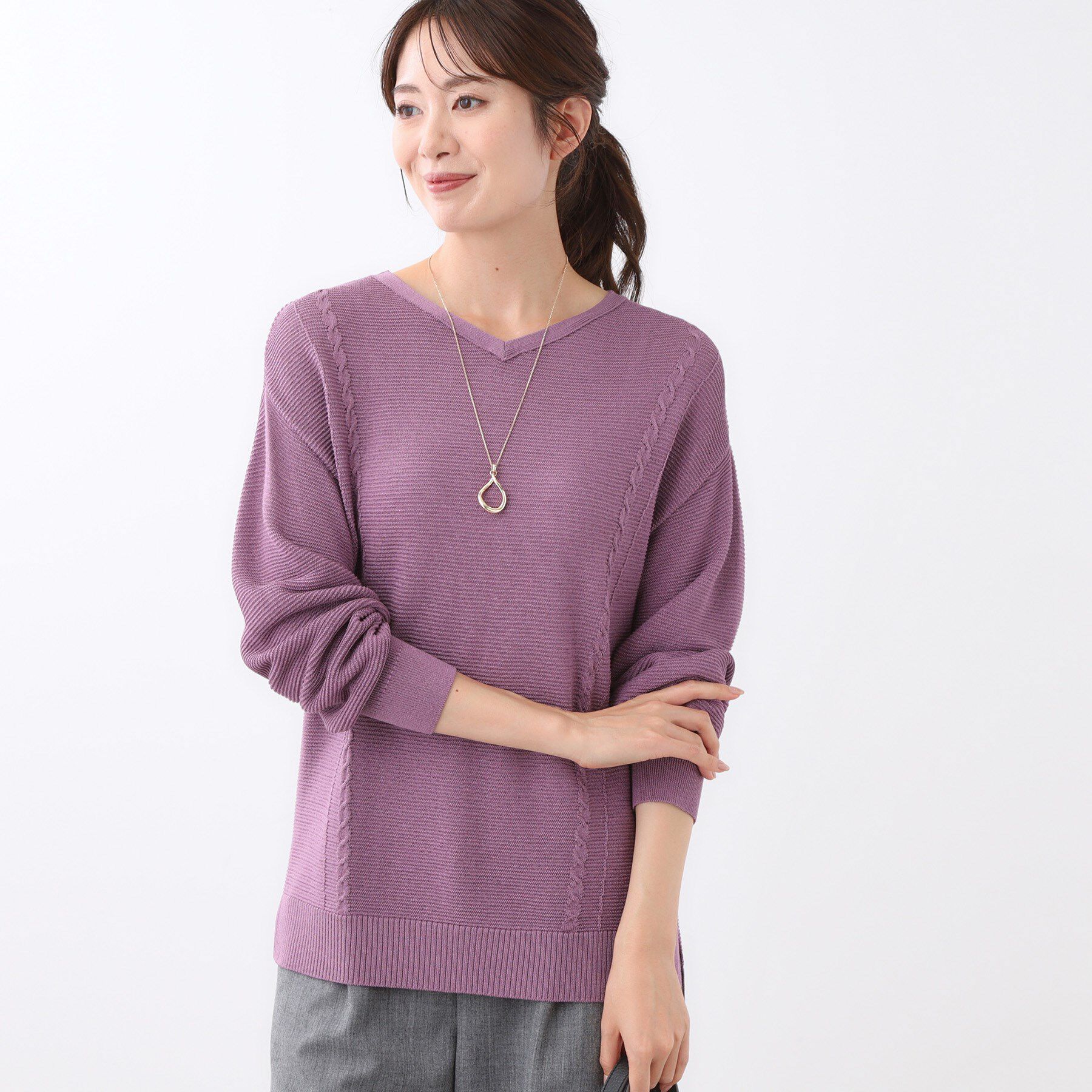 Reflect「【パンツ合わせにぴったり◎】ゆったりオフボディニット」|ニット・セーター|