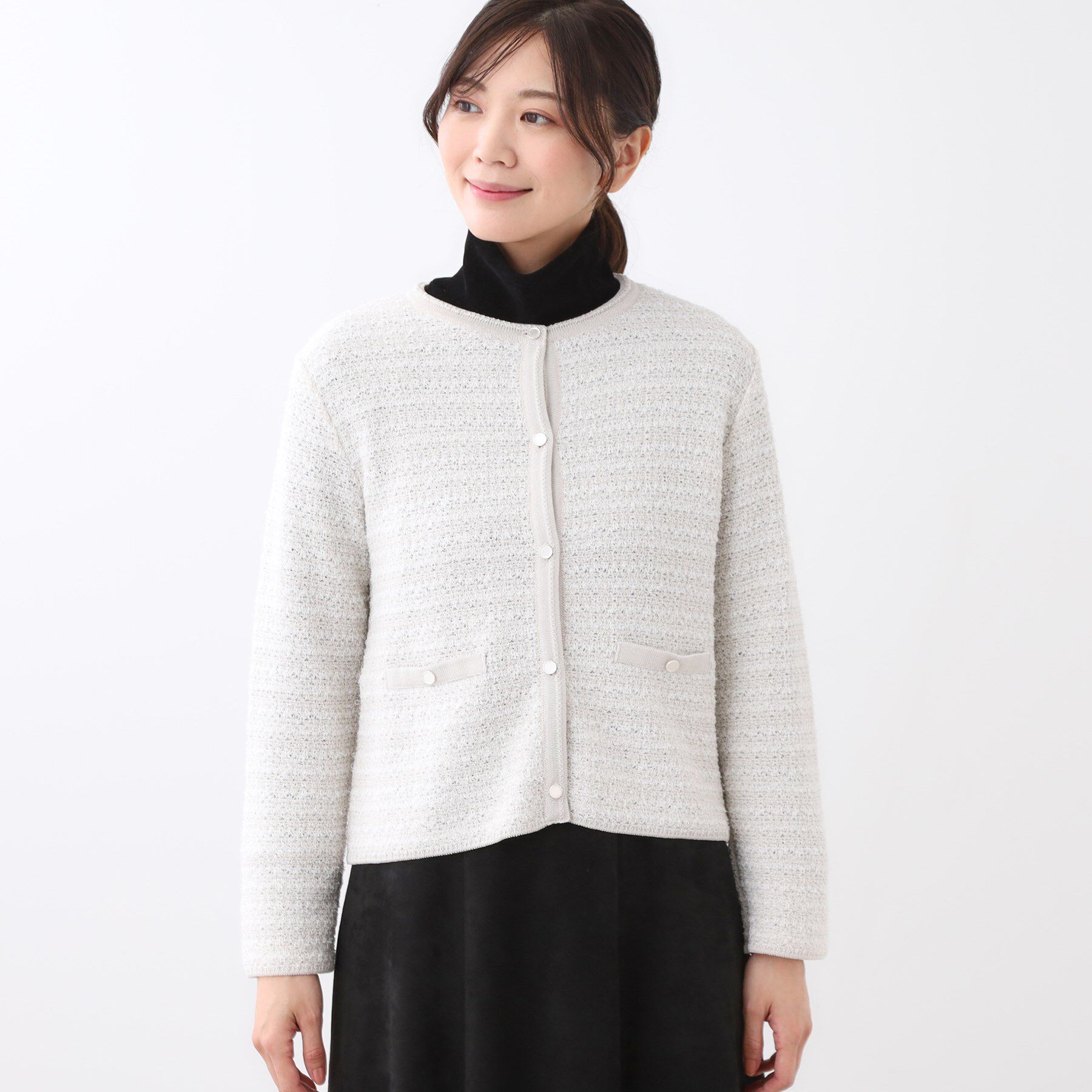 Reflect「【ライトアウター／ゆったりシルエット／気軽な羽織に◎】ドライタッチカーディガン」|カーディガン|