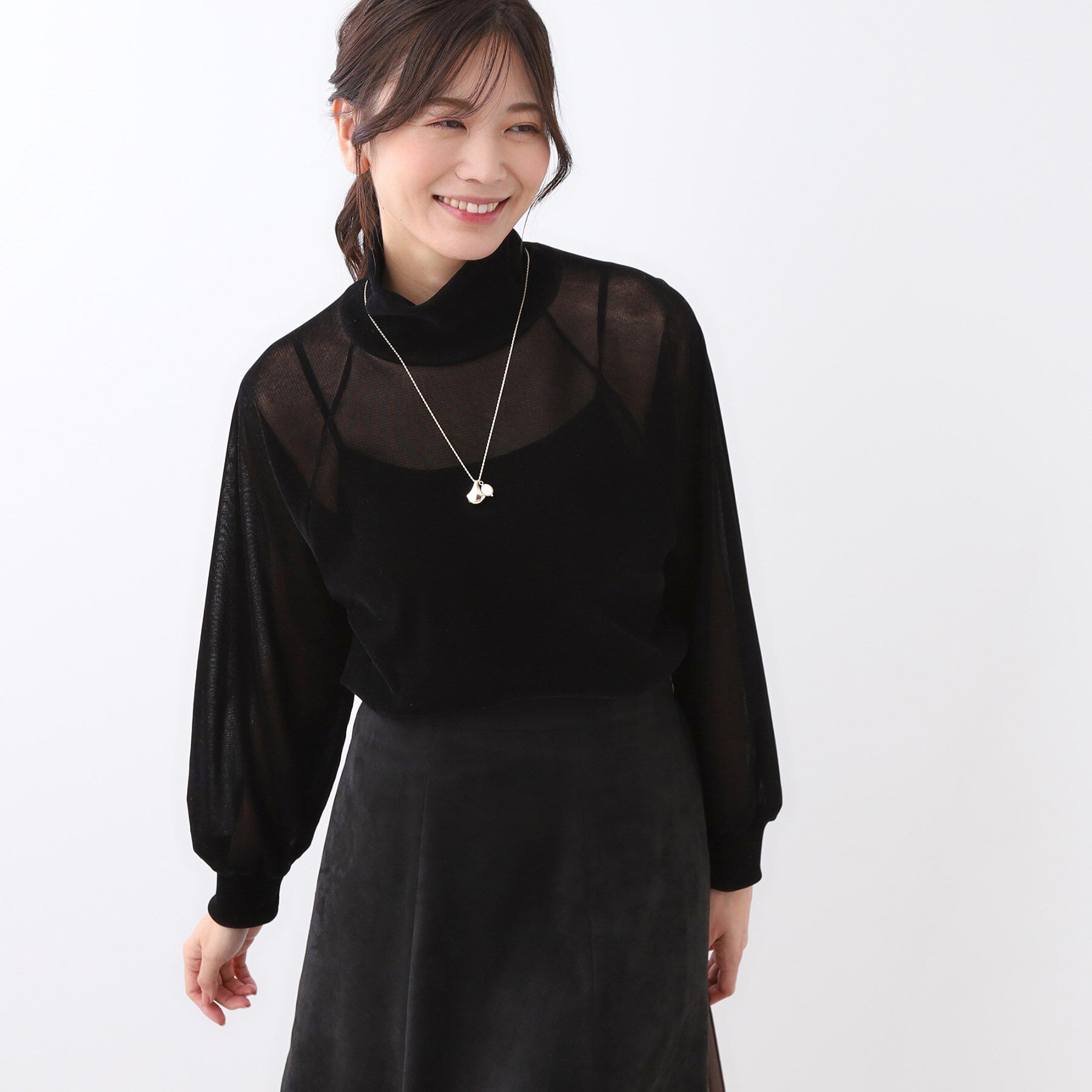 Reflect「【レイヤードスタイルのインナーに◎】タートル&times;ラグランスリーブプルオーバー」|Tシャツ・カットソー|