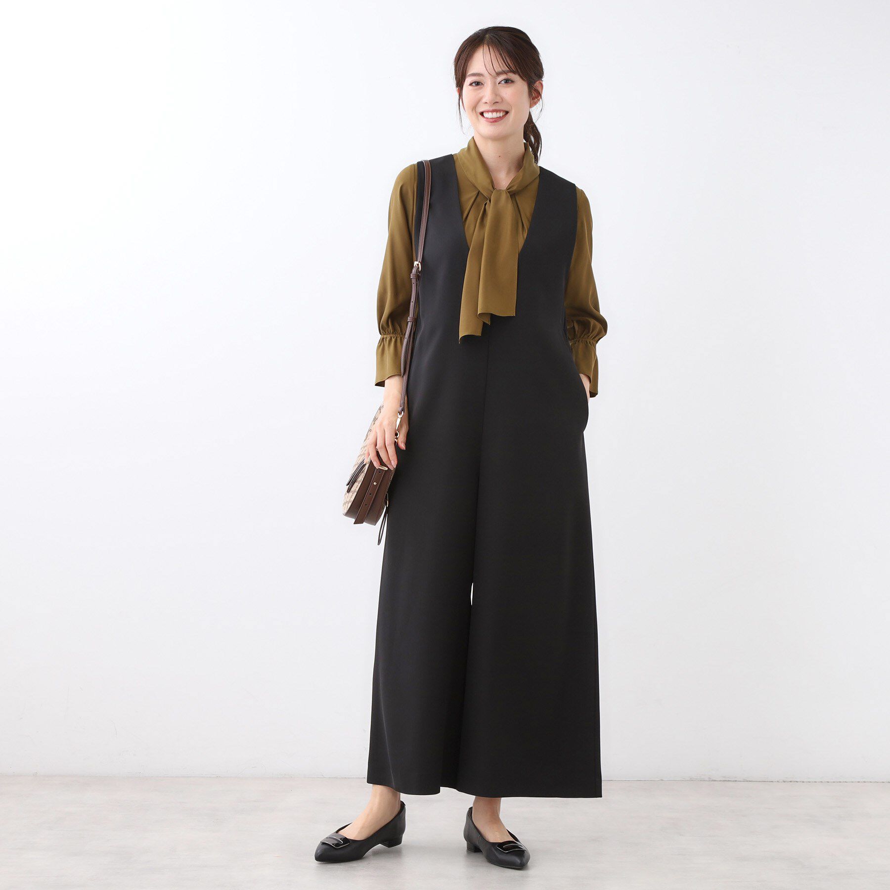 Reflect「【すっきり縦長シルエット】サロペットパンツ」|オールインワン|