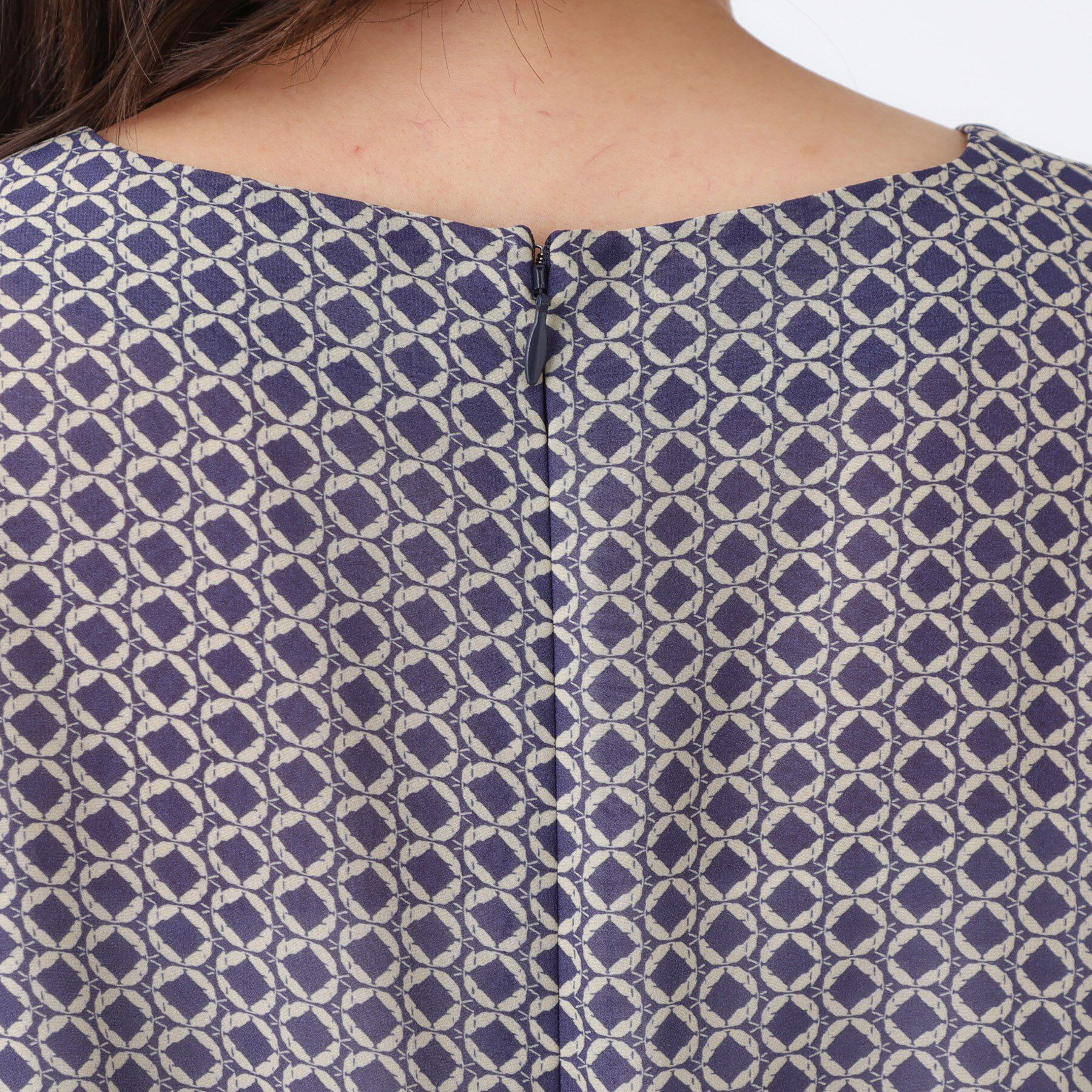 Reflect「【きちんと見え／セットアップ可／通勤におすすめ◎】ペプラムプリントブラウス」|シャツ・ブラウス|