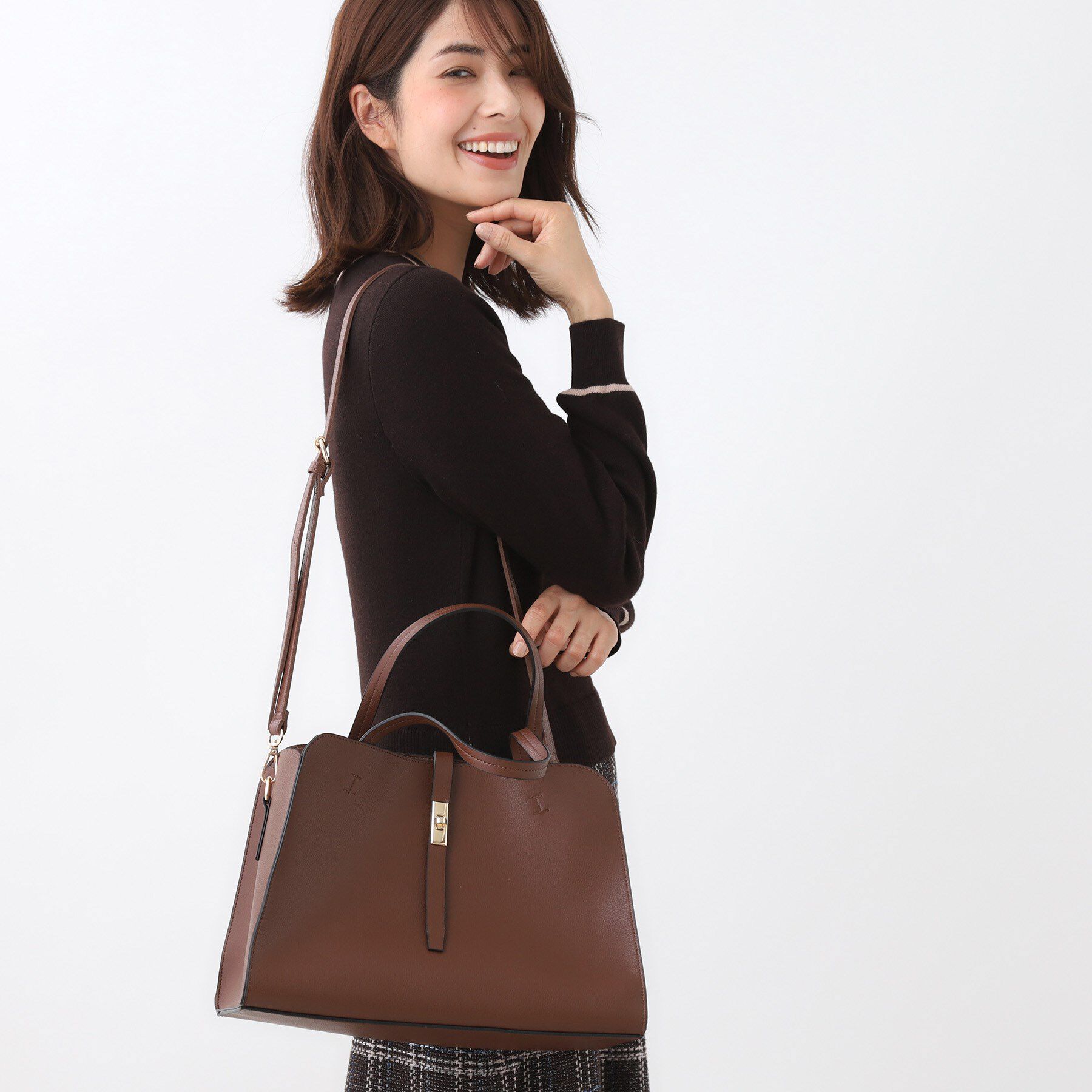 Reflect「【A4ファイル・PC収納可◎】合皮ボストンバッグ」|ボストンバッグ|